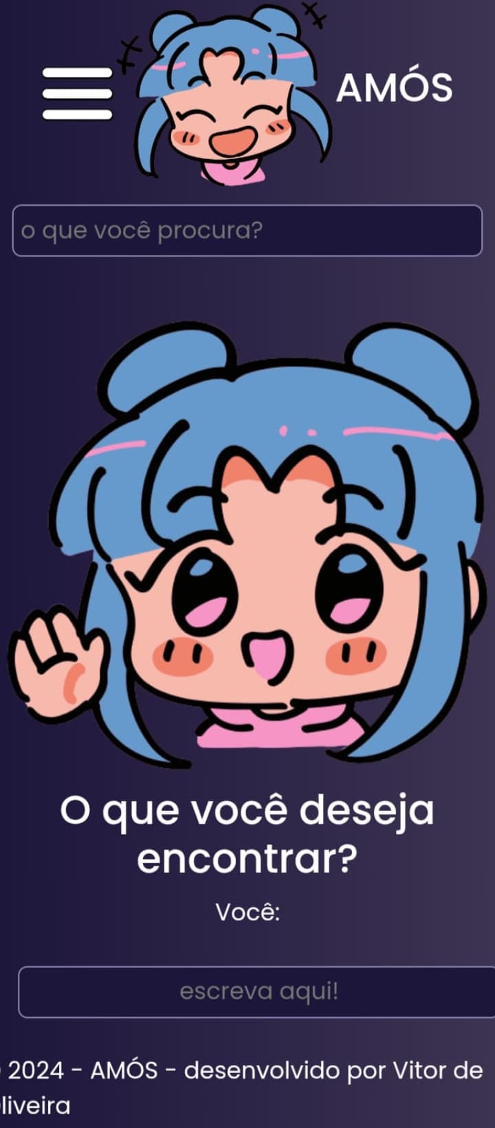 Print do site AMÓS
