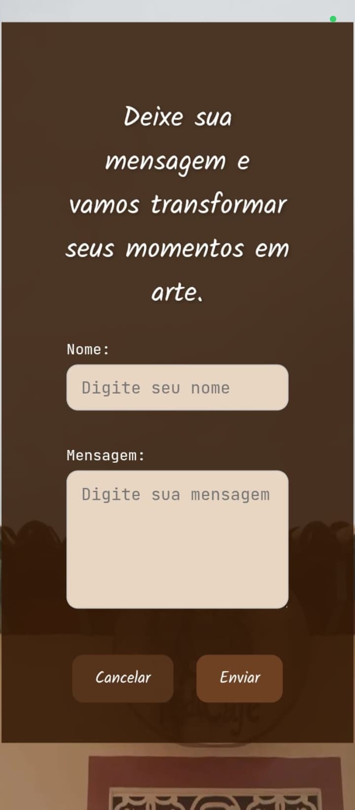 Print do site Papos & Retratos