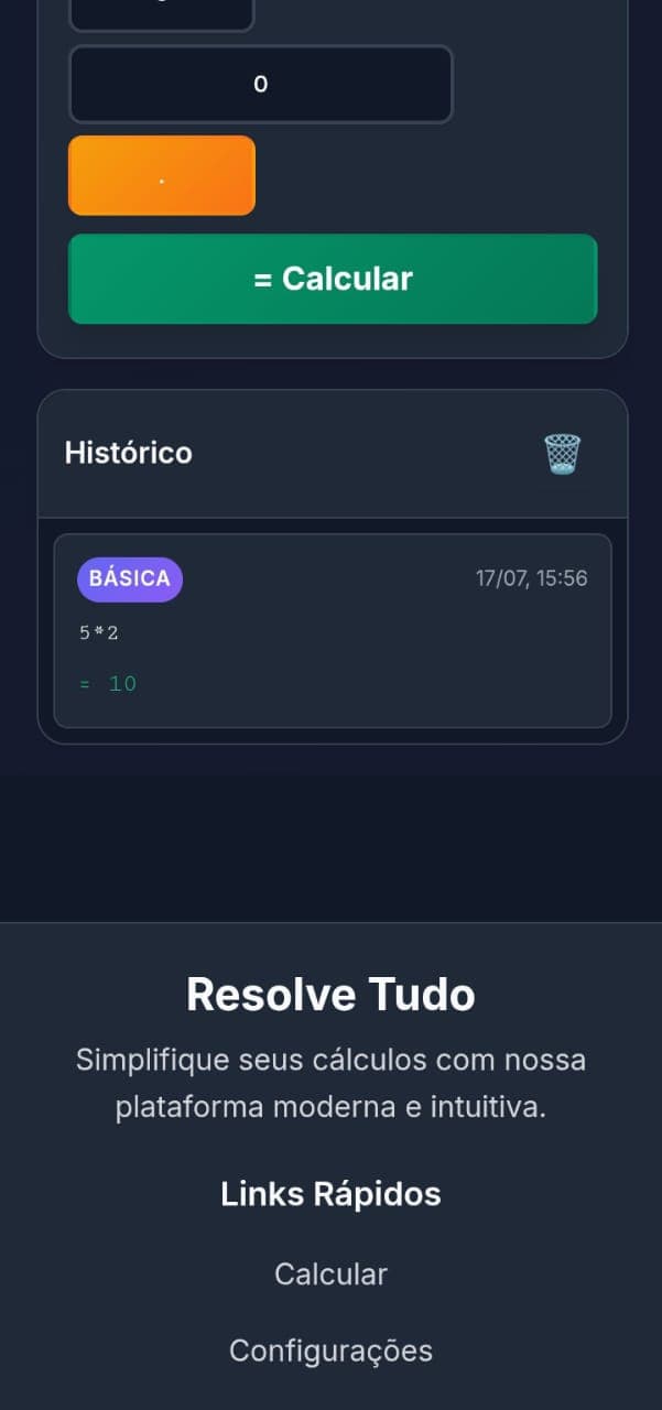 Print do site Resolve Tudo